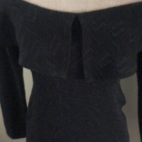 (NWT) BCBGeneration Off-the-shoulder Jacquard Knit Midi Sheath Dress S - Picture 4 of 11